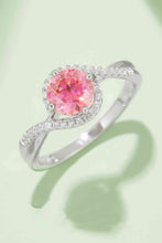 Load image into Gallery viewer, 3 Color - 1 Carat Moissanite Contrast 925 Sterling Silver Ring Ti Amo I love you
