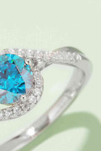 Load image into Gallery viewer, 3 Color - 1 Carat Moissanite Contrast 925 Sterling Silver Ring Ti Amo I love you
