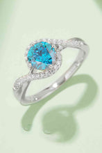 Load image into Gallery viewer, 3 Color - 1 Carat Moissanite Contrast 925 Sterling Silver Ring Ti Amo I love you
