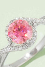 Load image into Gallery viewer, 3 Color - 1 Carat Moissanite Contrast 925 Sterling Silver Ring Ti Amo I love you
