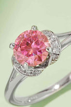 Load image into Gallery viewer, 3 Colors - 1 Carat Moissanite 4-Prong 925 Sterling Silver Ring Ti Amo I love you
