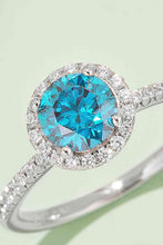 Load image into Gallery viewer, 3 Colors - 1 Carat Moissanite 925 Sterling Silver Halo Ring Ti Amo I love you
