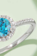 Load image into Gallery viewer, 3 Colors - 1 Carat Moissanite 925 Sterling Silver Halo Ring Ti Amo I love you
