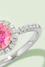 Load image into Gallery viewer, 3 Colors - 1 Carat Moissanite 925 Sterling Silver Halo Ring Ti Amo I love you
