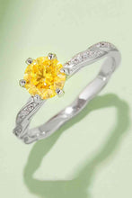 Load image into Gallery viewer, 3 Colors - 1 Carat Moissanite Contrast 925 Sterling Silver Ring Ti Amo I love you
