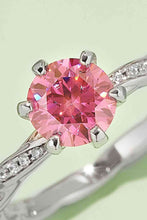 Load image into Gallery viewer, 3 Colors - 1 Carat Moissanite Contrast 925 Sterling Silver Ring Ti Amo I love you
