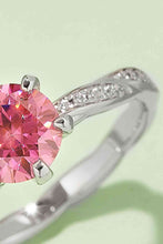 Load image into Gallery viewer, 3 Colors - 1 Carat Moissanite Contrast 925 Sterling Silver Ring Ti Amo I love you
