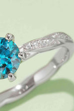 Load image into Gallery viewer, 3 Colors - 1 Carat Moissanite Contrast 925 Sterling Silver Ring Ti Amo I love you
