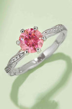 Load image into Gallery viewer, 3 Colors - 1 Carat Moissanite Contrast 925 Sterling Silver Ring Ti Amo I love you
