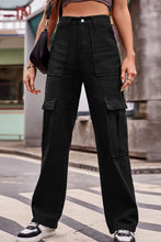 Load image into Gallery viewer, 3 Colors - Buttoned High Waist Loose Fit Jeans Ti Amo I love you
