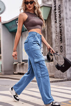 Load image into Gallery viewer, 3 Colors - Buttoned High Waist Loose Fit Jeans Ti Amo I love you
