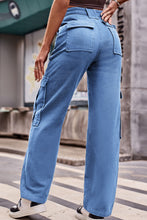 Load image into Gallery viewer, 3 Colors - Buttoned High Waist Loose Fit Jeans Ti Amo I love you
