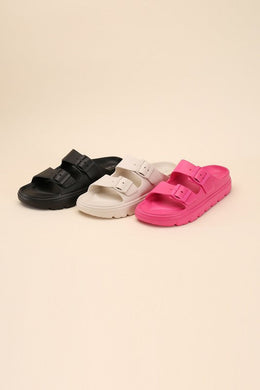 3 Colors - CAIRO - Buckle Strap Slides Ti Amo I love you