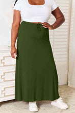 Load image into Gallery viewer, 3 Colors - Double Take Full Size Soft Rayon Drawstring Waist Maxi Skirt Rayon - Sizes S-2XL Ti Amo I love you
