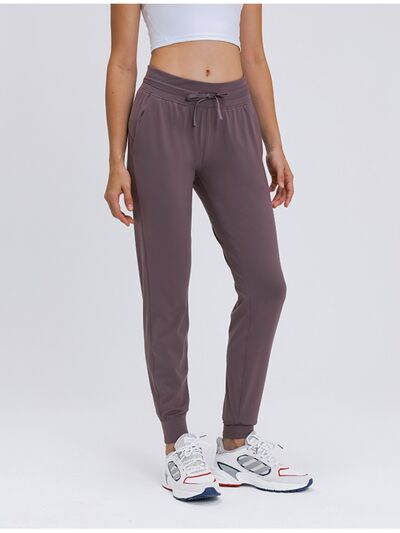 3 Colors - Double Take Tied Joggers with Pockets - Sizes 4-12 Ti Amo I love you