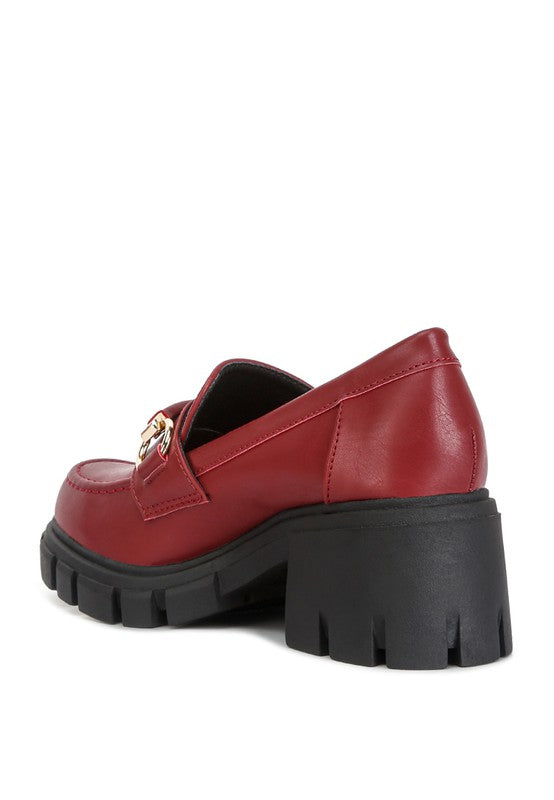 3 Colors - Evangeline Chunky Platform Loafers - Sizes 5-10 Ti Amo I love you
