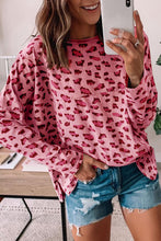 Load image into Gallery viewer, 3 Colors - Leopard Animal Print Stitching Loose Long Sleeve Top - Sizes S-XL Ti Amo I love you
