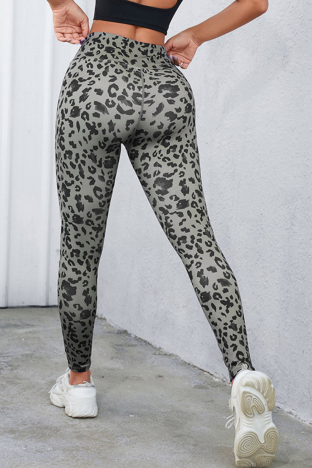 3 Colors - Leopard Print Wide Waistband Leggings - Sizes S-XL Ti Amo I love you