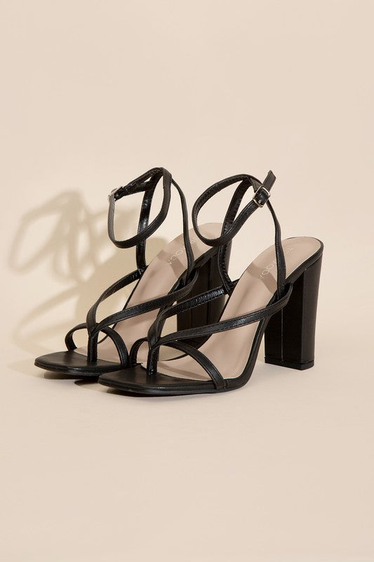 3 Colors - Nile - Thong Strappy Heels - Sizes 5.5-10 Ti Amo I love you