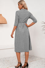 Load image into Gallery viewer, 3 Colors - Plaid Collared Neck Midi Dress - Sizes S-XL Ti Amo I love you
