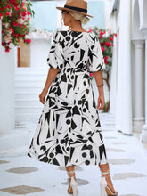 Load image into Gallery viewer, 3 Colors - Printed Surplice Balloon Sleeve Dress - Sizes S-XL Ti Amo I love you
