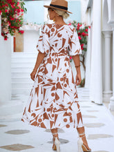 Load image into Gallery viewer, 3 Colors - Printed Surplice Balloon Sleeve Dress - Sizes S-XL Ti Amo I love you
