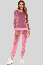 Load image into Gallery viewer, 3 Colors - Round Neck Long Sleeve Loungewear Set with Pockets Ti Amo I love you
