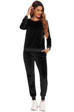 Load image into Gallery viewer, 3 Colors - Round Neck Long Sleeve Loungewear Set with Pockets Ti Amo I love you
