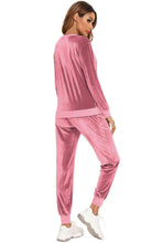 Load image into Gallery viewer, 3 Colors - Round Neck Long Sleeve Loungewear Set with Pockets Ti Amo I love you
