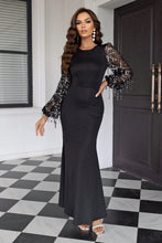 Load image into Gallery viewer, 3 Colors - Sequin Round Neck Maxi Dress Ti Amo I love you
