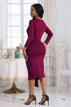 Load image into Gallery viewer, 3 Colors - Tie Detail Round Neck Midi Dress Ti Amo I love you
