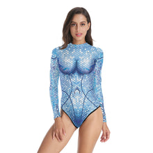 Load image into Gallery viewer, 3 Colors - Women&#39;s Halterneck One Piece Swimsuit with Honeycomb Pattern - Only Sizes M,L Left Ti Amo I love you
