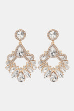 Load image into Gallery viewer, 3 Colors - Zinc Alloy Frame Glass Stone Dangle Earrings Ti Amo I love you
