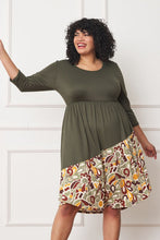 Load image into Gallery viewer, 3 Styles - Womens Plus Size - Asymmetrical Accent Midi Dress - Sizes 1X-3X Ti Amo I love you
