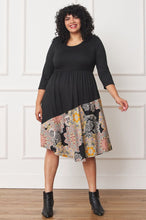 Load image into Gallery viewer, 3 Styles - Womens Plus Size - Asymmetrical Accent Midi Dress - Sizes 1X-3X Ti Amo I love you
