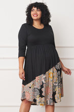 Load image into Gallery viewer, 3 Styles - Womens Plus Size - Asymmetrical Accent Midi Dress - Sizes 1X-3X Ti Amo I love you
