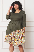 Load image into Gallery viewer, 3 Styles - Womens Plus Size - Asymmetrical Accent Midi Dress - Sizes 1X-3X Ti Amo I love you
