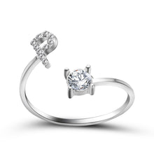Load image into Gallery viewer, Womens New Design Adjustable 26 Initial Letter Ring Fashion Simple Elegant Jewelry
