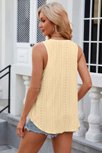 Load image into Gallery viewer, Eyelet Scoop Neck Wide Strap Tank
