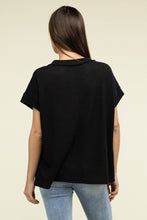 Load image into Gallery viewer, Brushed Waffle Exposed-Seam Short Sleeve Top
