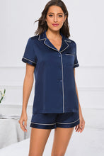 Load image into Gallery viewer, Printed Button Up Short Sleeve Top and Shorts Lounge Set
