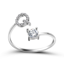Load image into Gallery viewer, Womens New Design Adjustable 26 Initial Letter Ring Fashion Simple Elegant Jewelry
