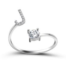 Load image into Gallery viewer, Womens New Design Adjustable 26 Initial Letter Ring Fashion Simple Elegant Jewelry
