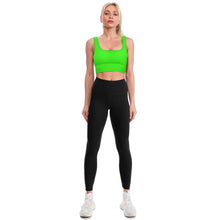 Load image into Gallery viewer, Ti Amo I love you- Exclusive Brand - Florescent Green - Short Comfortable Yoga Vest Top
