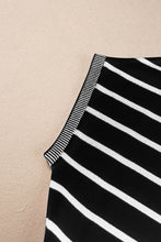 Load image into Gallery viewer, Striped Round Neck Cap Sleeve Knit Top
