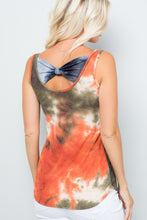 Load image into Gallery viewer, Celeste Full Size Backside Bow Tie Tie Dye Tank
