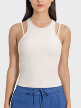 Load image into Gallery viewer, Cutout Round Neck Racerback Active Tank
