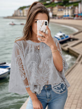 Load image into Gallery viewer, Round Neck Three-Quarter Sleeve Blouse
