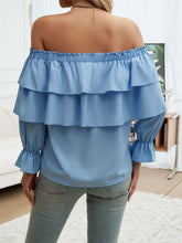 Load image into Gallery viewer, Devine Off-Shoulder Flounce Sleeve Blouse
