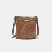 Load image into Gallery viewer, Nicole Lee USA Metallic Stitching Embroidery Inlaid Rhinestone Crossbody Bag
